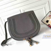 Chloe original calfskin crossbody saddle bag in Gray - 4