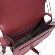 Chloe original calfskin crossbody saddle bag in Wine Red - 2