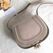 Chloe original calfskin crossbody saddle bag in Beige - 2