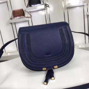 Chloe original calfskin crossbody saddle bag in Dark Blue - 1