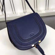 Chloe original calfskin crossbody saddle bag in Dark Blue - 5