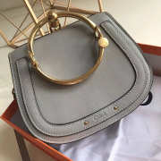 Chloe Medium Nile Bracelet Leather Crossbody Bag in Gray - 1