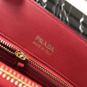 Prada Women's Inverted Pleat Saffiano Leather Satchel in Red 1BA153 - 2