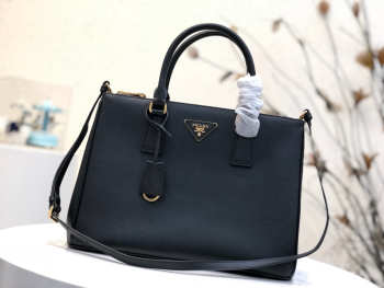 Prada Galleria Saffiano Leather Bag in Black