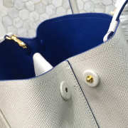 Prada Saffiano Cuir Small Double Leather Bag in white - 3