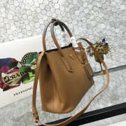 Prada Saffiano Cuir Small Double Leather Bag in Khaki - 6