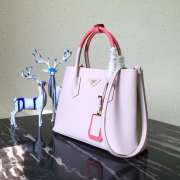 Prada Saffiano Cuir Small Double Leather Bag in Light Pink - 2