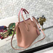 Prada Saffiano Cuir Small Double Leather Bag in Sakura Pink - 6