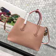 Prada Saffiano Cuir Small Double Leather Bag in Sakura Pink - 3