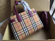 Burberry Tote Vintage Small Handbag in Purple - 1