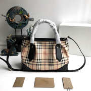 Burberry Original Check Tote Handbag in Black - 1