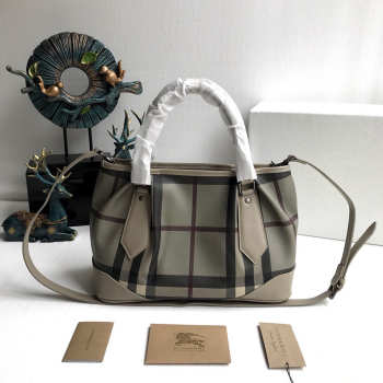 Burberry Original Check Tote Handbag in Gray