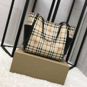 Burberry Original Check Tote small Handbag with Black - 2