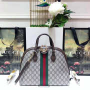 Gucci Ophidia medium top handle bag in Khaki - 6