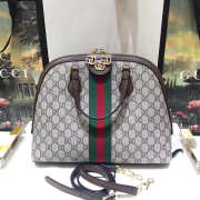 Gucci Ophidia medium top handle bag in Khaki - 4