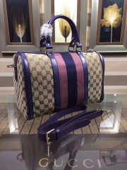 Gucci Webby Speedy Canvas Cross Body Bag in Purple - 6