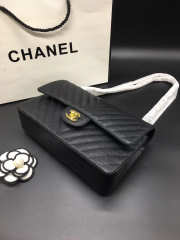 Chanel Flap Bag Caviar Black Bag 25cm with Gold Hardware - 5