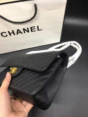 Chanel Flap Bag Caviar Black Bag 25cm with Gold Hardware - 2