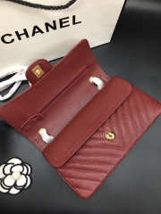 Chanel Flap Bag Caviar Red Bag 25cm with Gold Hardware - 6