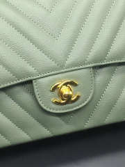 Chanel Flap Bag Caviar Light Green Bag 25cm with Gold Hardware - 2