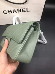 Chanel Flap Bag Caviar Light Green Bag 25cm with Silver Hardware - 5