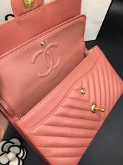 Chanel Flap Bag Caviar Coral Bag 25cm with Silver Hardware - 5