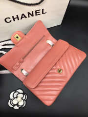 Chanel Flap Bag Caviar Coral Bag 25cm with Silver Hardware - 4