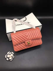 Chanel Flap Bag Caviar Coral Bag 25cm with Silver Hardware - 1