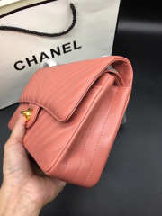 Chanel Flap Bag Caviar Coral Bag 25cm with Silver Hardware - 2