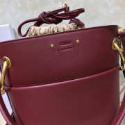 Chloe mini roy bucket bag in Wine Red - 5