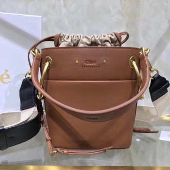 Chloe mini roy bucket bag in Brown