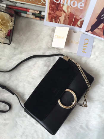 Chloe faye small shoulder bag in Black