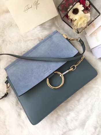 Chloe faye Large shoulder bag in Light Blue