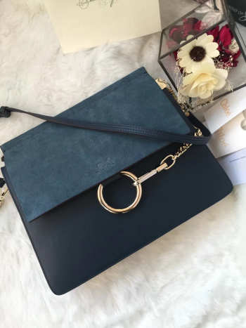 Chloe faye Large shoulder bag in Dark Blue