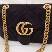 Gucci Marmont velvet small shoulder bag in Black - 6