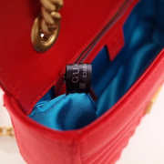 Gucci Marmont velvet Medium shoulder bag in Red - 5