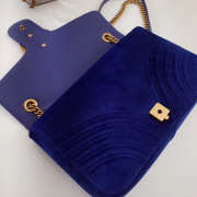 Gucci Marmont velvet Large shoulder bag in Dark Blue - 6