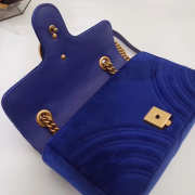 Gucci Marmont velvet Small shoulder bag in Dark Blue - 5