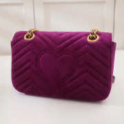 Gucci Marmont velvet Small shoulder bag in Dark Purple - 2