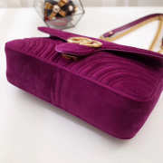 Gucci Marmont velvet Medium shoulder bag in Dark Purple - 6