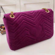 Gucci Marmont velvet Large shoulder bag in Dark Purple - 5