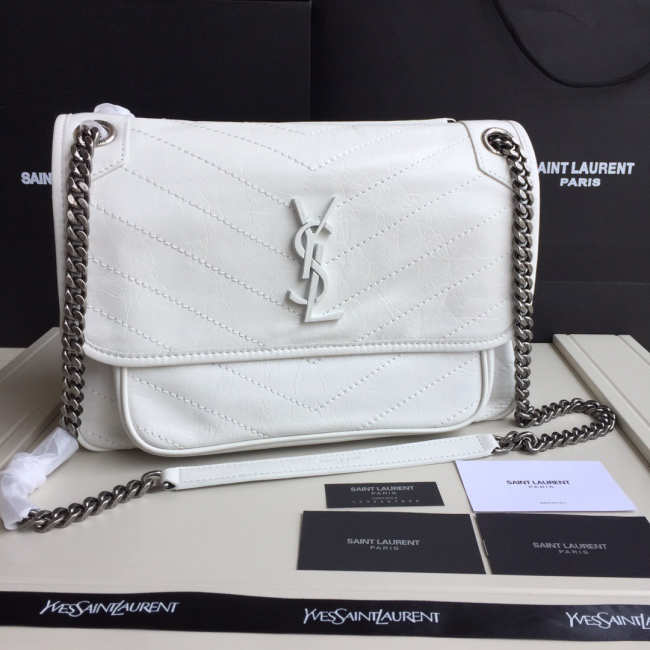 YSL Monogram Niki Shoulder Bag in white - 1