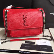 YSL Monogram Niki Shoulder Bag in Red - 1