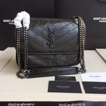 YSL Monogram Niki Shoulder Bag in Black