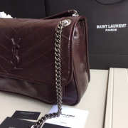 YSL Monogram Niki Shoulder Bag in Wine Red - 4