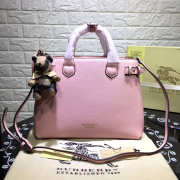 Burberry Classic Leather Tote Bag with Pink - 1