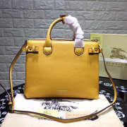 Burberry Classic Leather Tote Bag with Yellow - 3