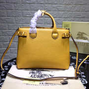 Burberry Classic Leather Tote Bag with Yellow - 5