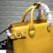 Burberry Classic Leather Tote Bag with Yellow - 6