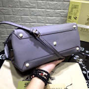 Burberry Classic Leather Tote Bag with Gray - 4